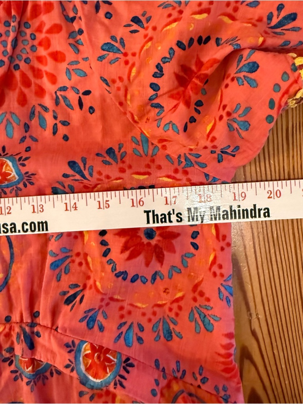 THML Floral Ruffle Mini Dress Small Bright Spring Summer Tiered Boho pom trim - Picture 10 of 11